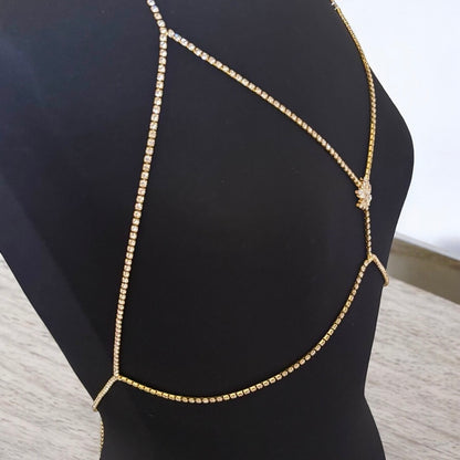 Rhinestone Bra Body Chain