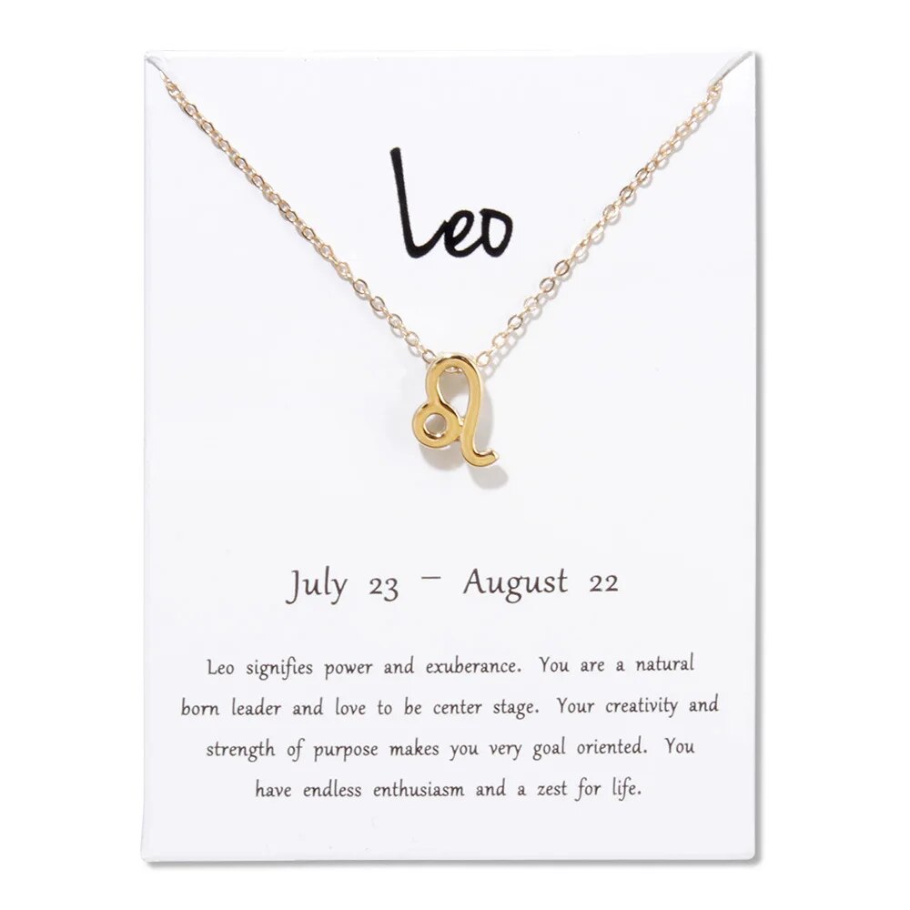 Zodiac Sign Gold Necklace