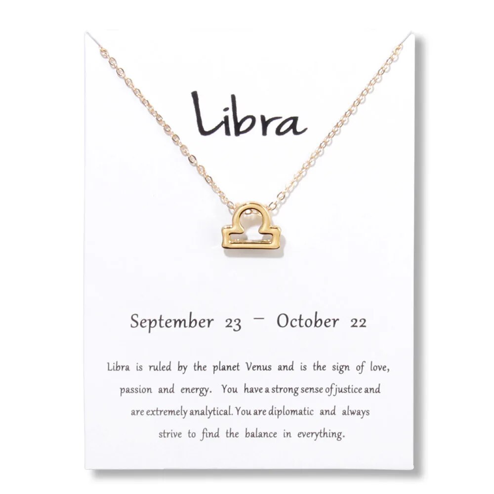 Zodiac Sign Gold Necklace