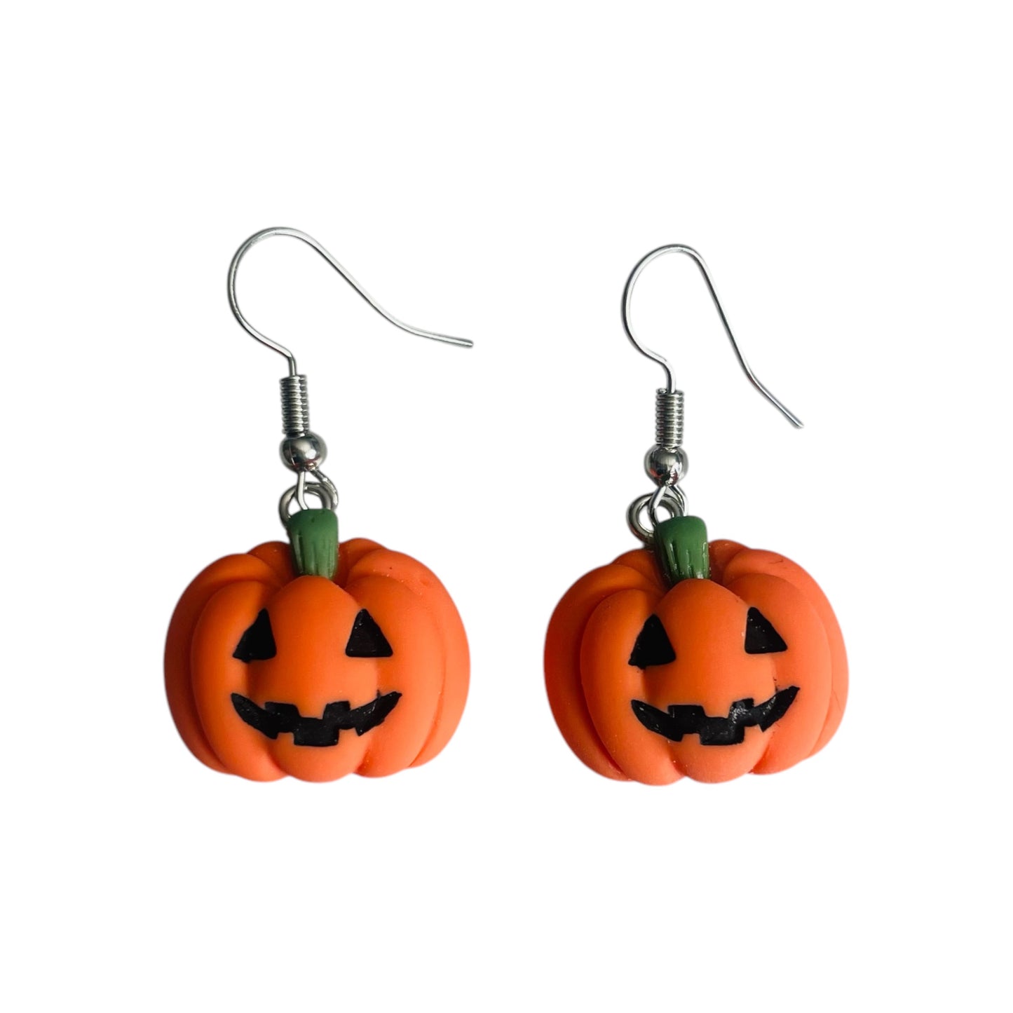 Happy Face Pumpking Small Drop Earring