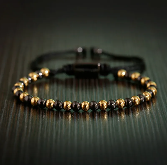 Classic Unisex Adjustable 4MM Copper Beaded Bracelet