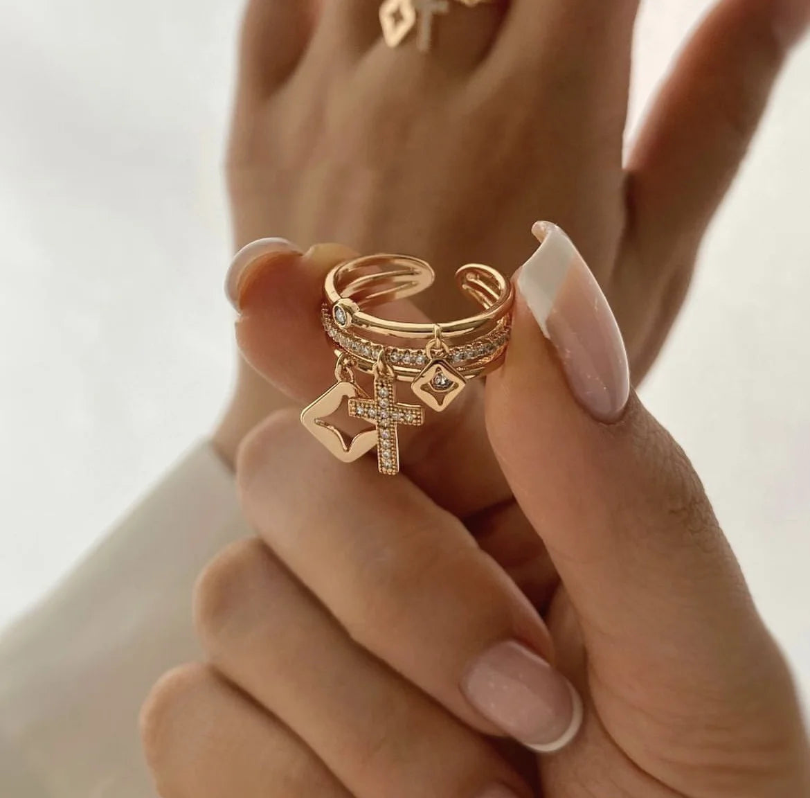 Gold Adjustable Trendy Ring