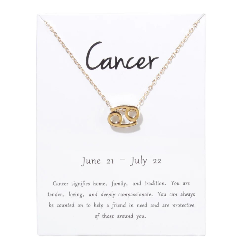 Zodiac Sign Gold Necklace