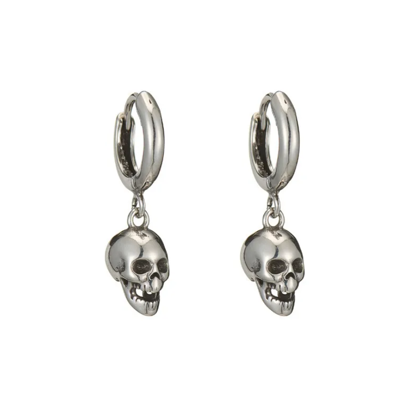 Small Skull Hoop Earring