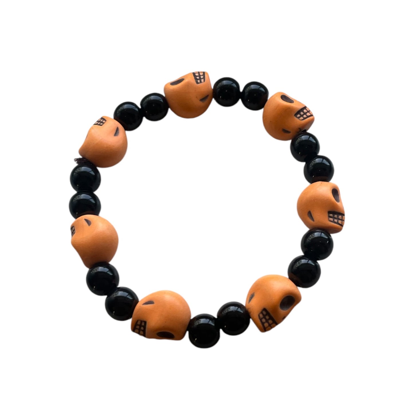 Skull Beaded Stretchable Bracelets