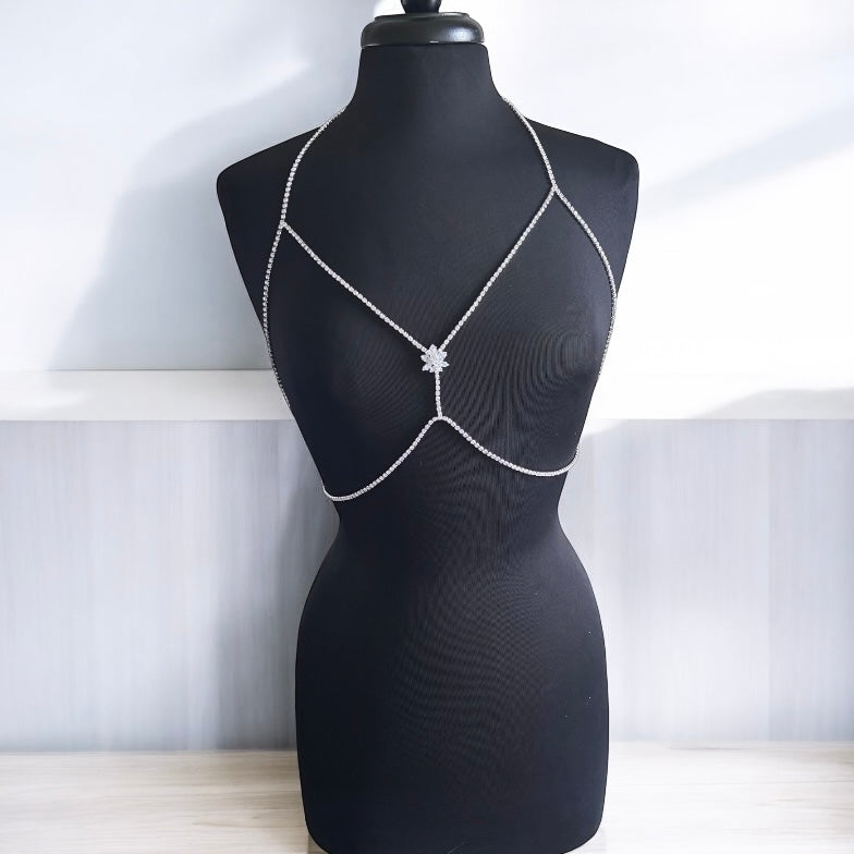 Rhinestone Bra Body Chain