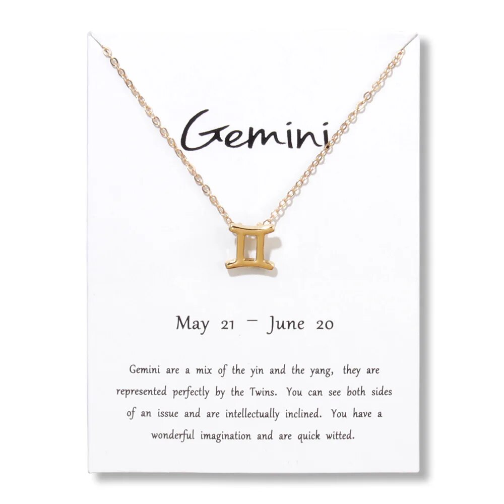 Zodiac Sign Gold Necklace