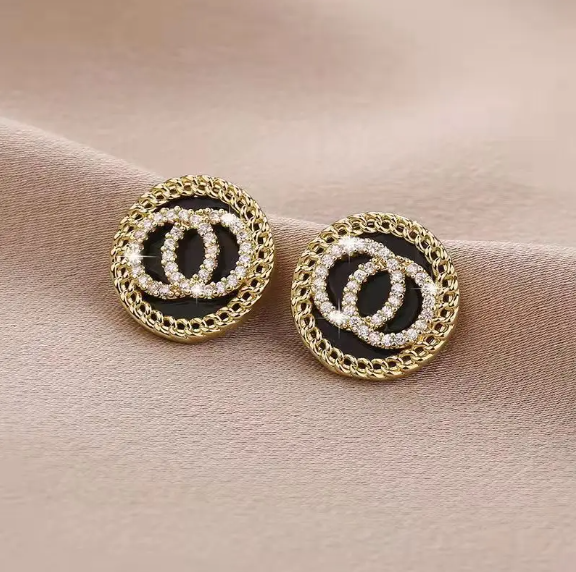 Double Round Circles Elegant Stud Earring