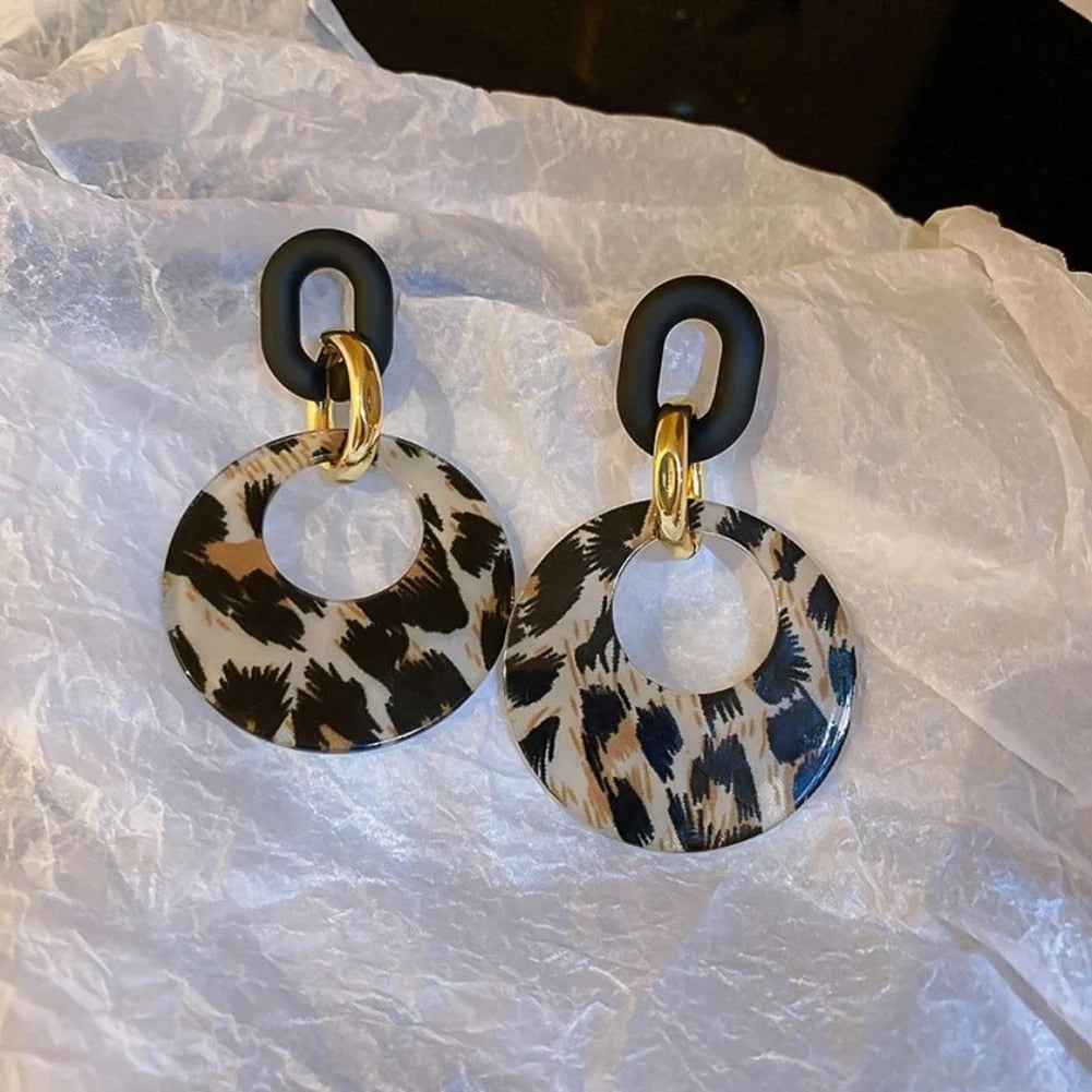 Leopard Print Light Weight Earring