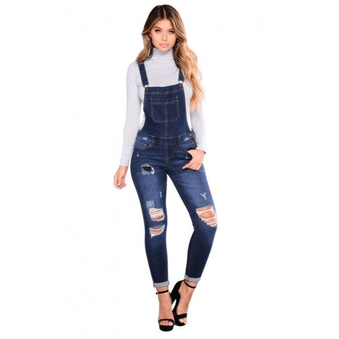 Adjustable Shoulder Straps Women Denim Overall