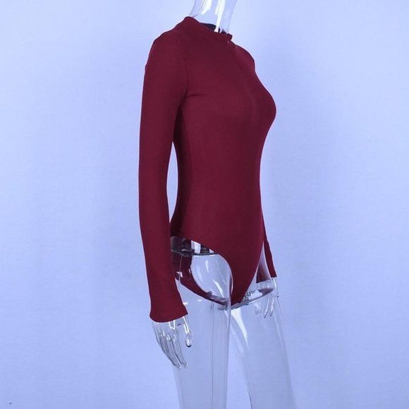 Long Sleeve Women Back Zipper Bodysuit