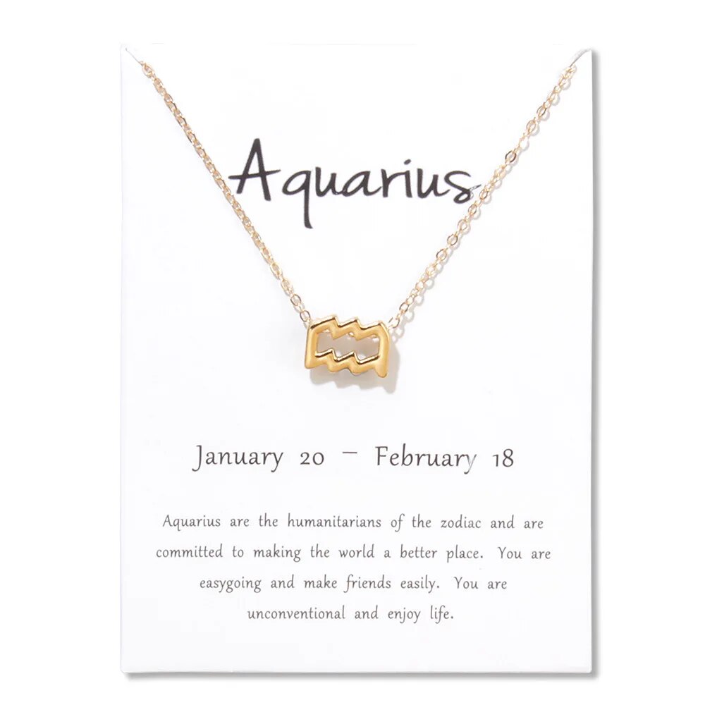 Zodiac Sign Gold Necklace