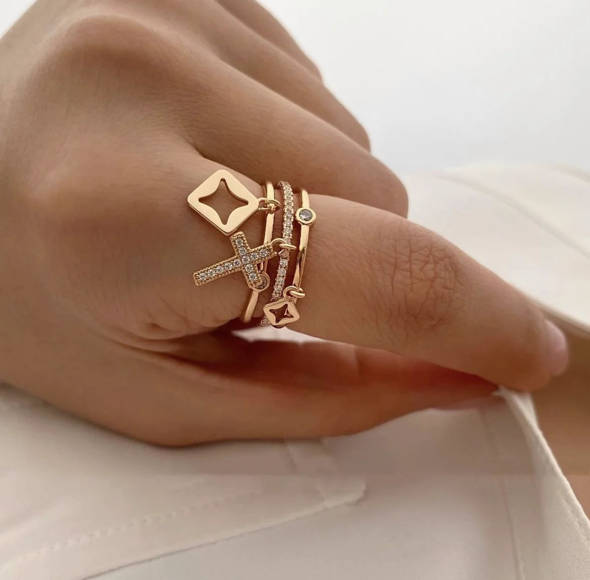 Gold Adjustable Trendy Ring