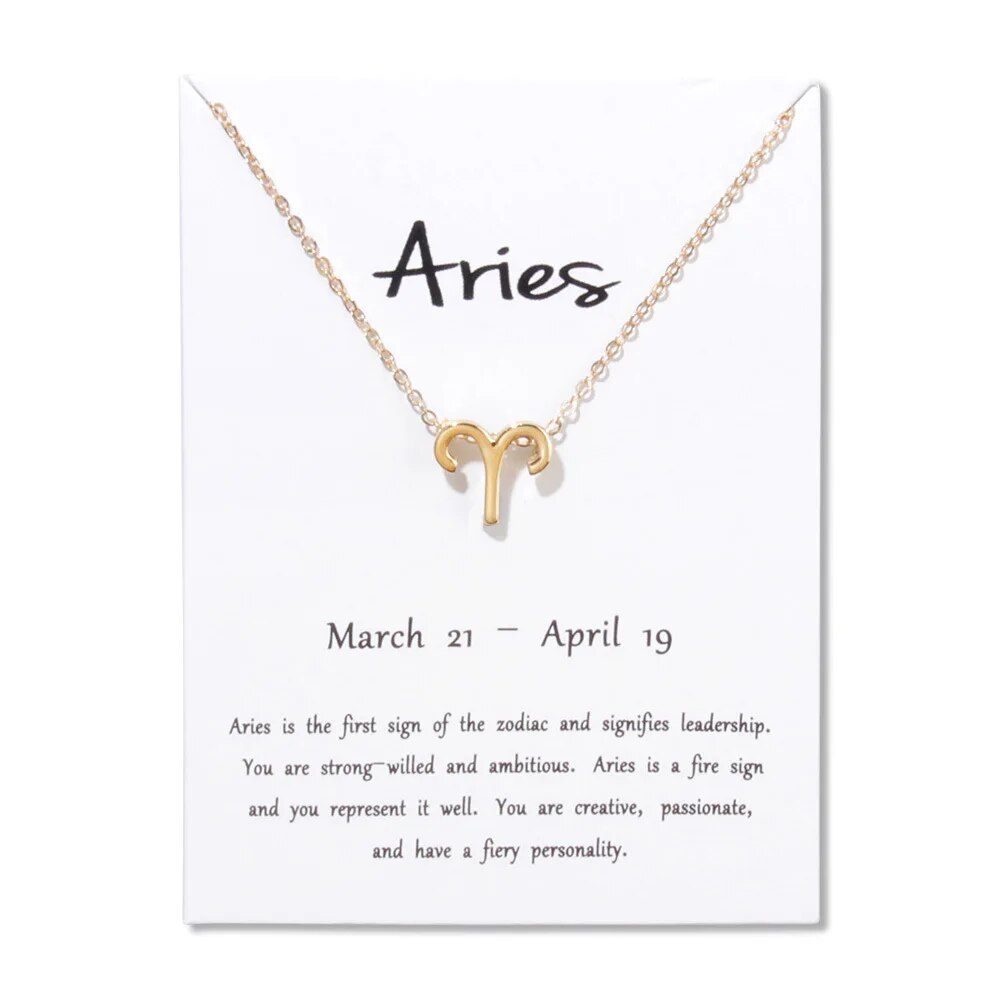 Zodiac Sign Gold Necklace