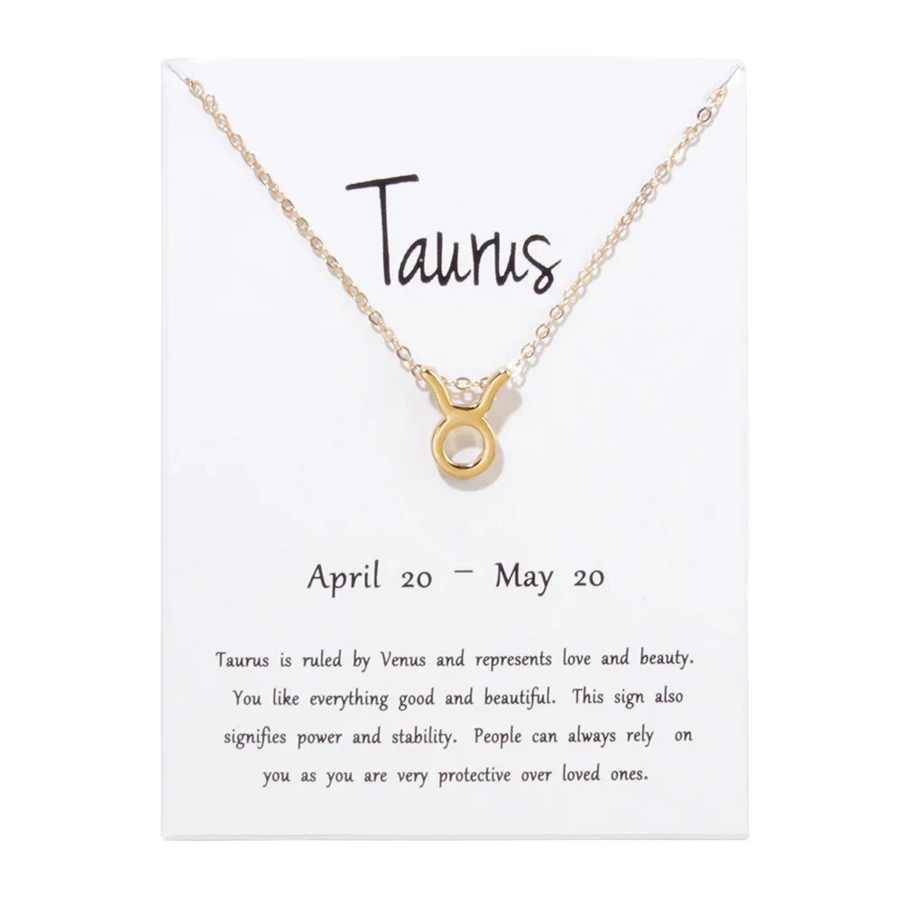 Zodiac Sign Gold Necklace