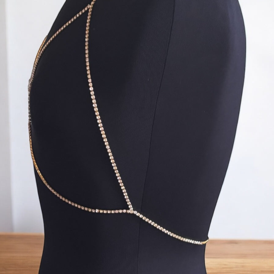 Rhinestone Bra Body Chain