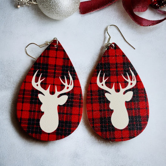 Reindeer Tear Drop Earring