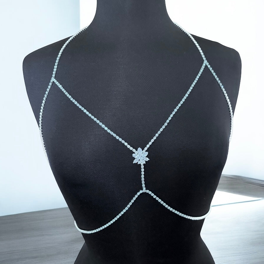 Rhinestone Bra Body Chain