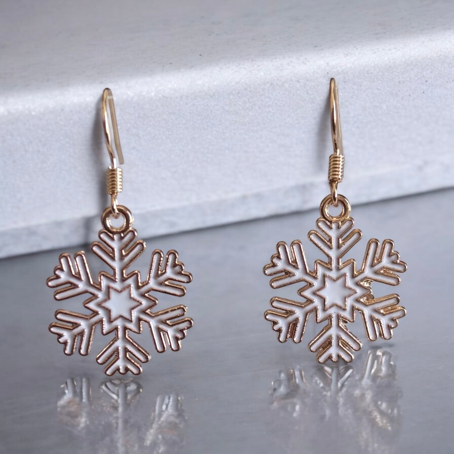 Small Snowflake Dangle Earring