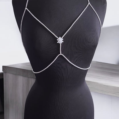 Rhinestone Bra Body Chain