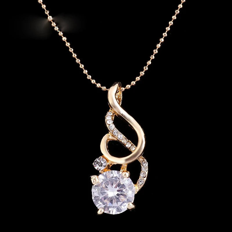 CZ Crystal Women Gold Jewelry Sets