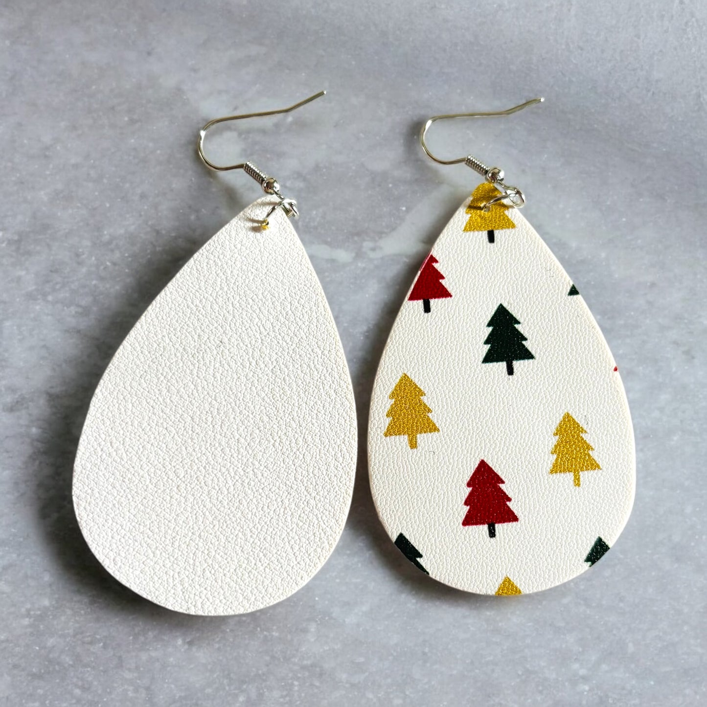 Colorful Trees Teardrop Earring