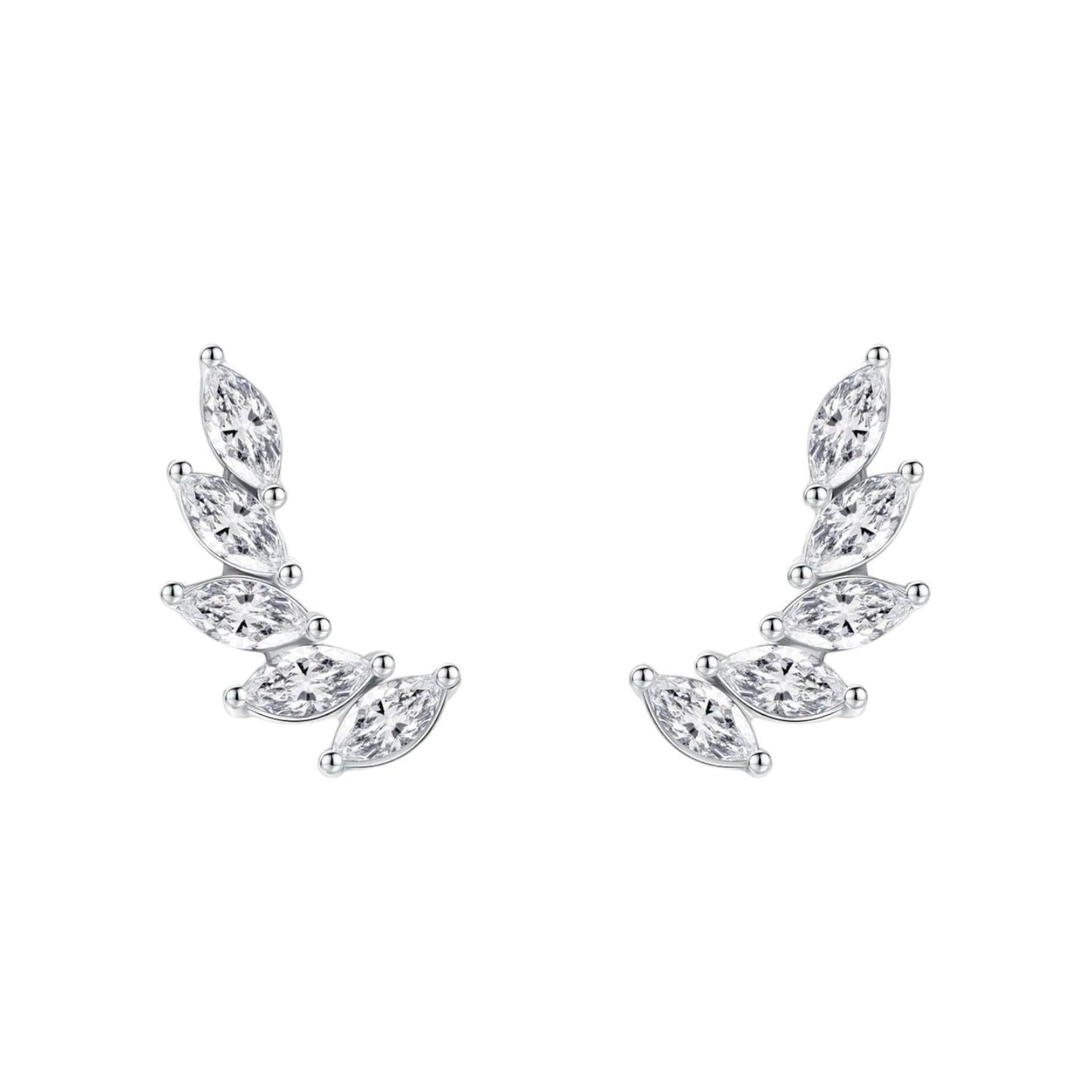 925 Sterling Silver Wings Feather Earring