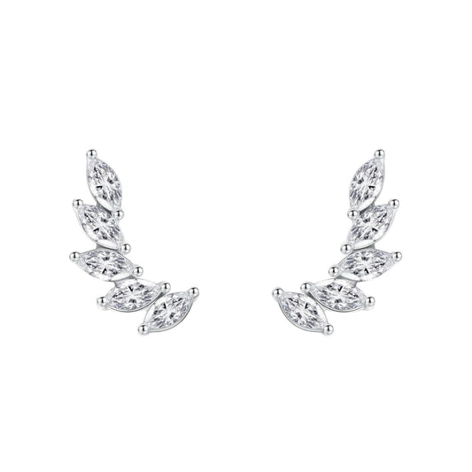 925 Sterling Silver Wings Feather Earring