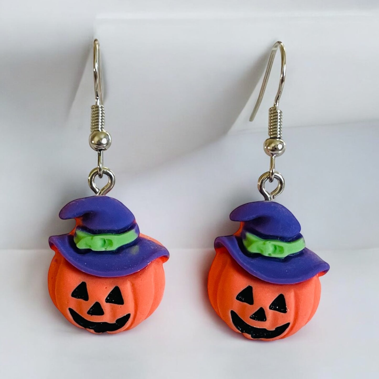 Pumpkin & Purple Hat Small Earring