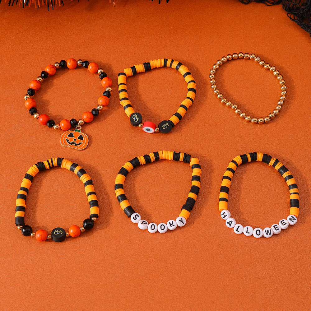 Casual Halloween Punk Pumpkin Bracelets Sets