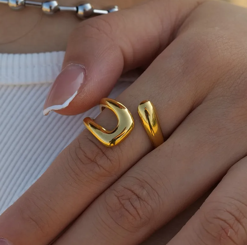 Irregular Solid Gold Ring