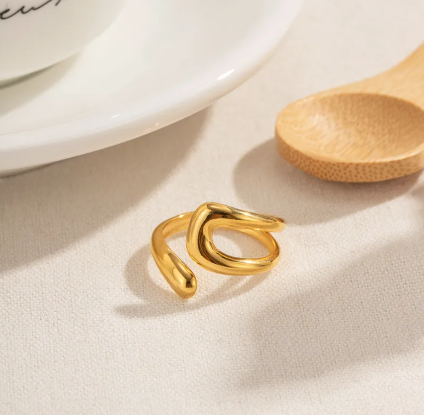 Irregular Solid Gold Ring