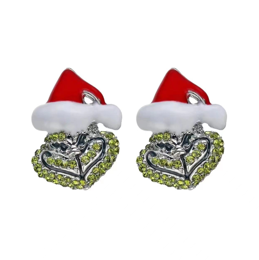 The Grinch Stud Earring and Necklace Set