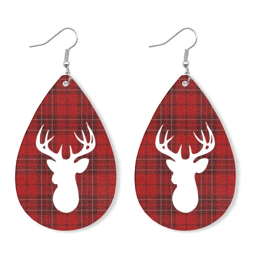 Reindeer Tear Drop Earring