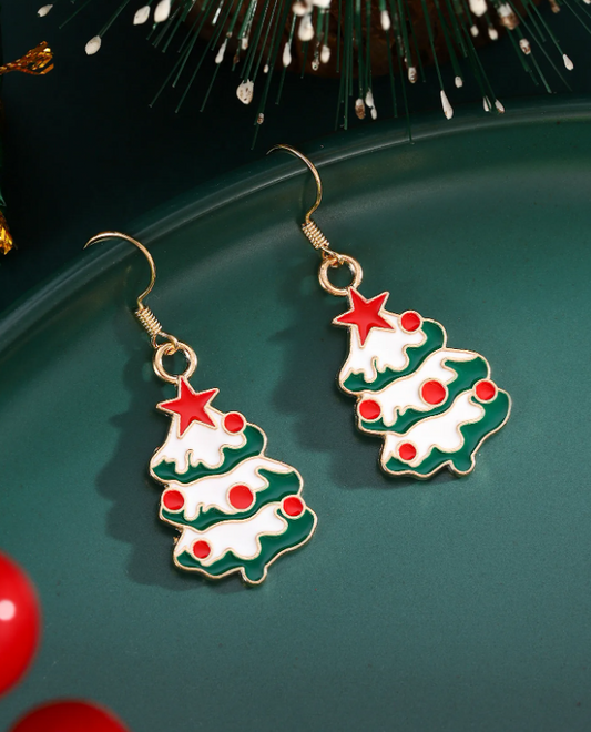 Christmas Tree Drop Earring