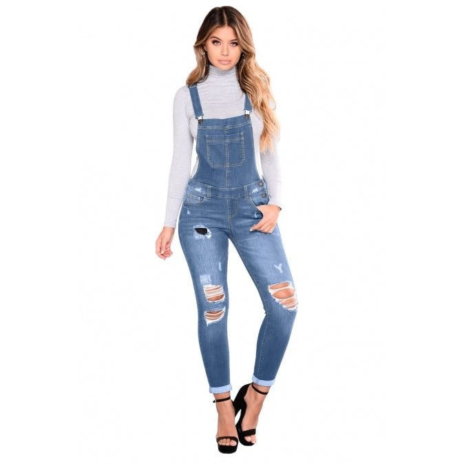 Adjustable Shoulder Straps Women Denim Overall