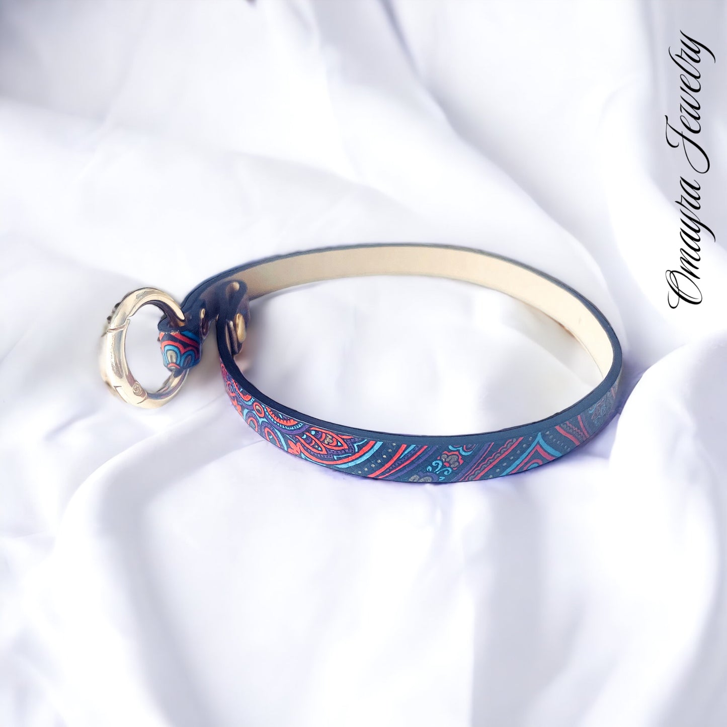 Pulsera de cuero multicolor para mujer