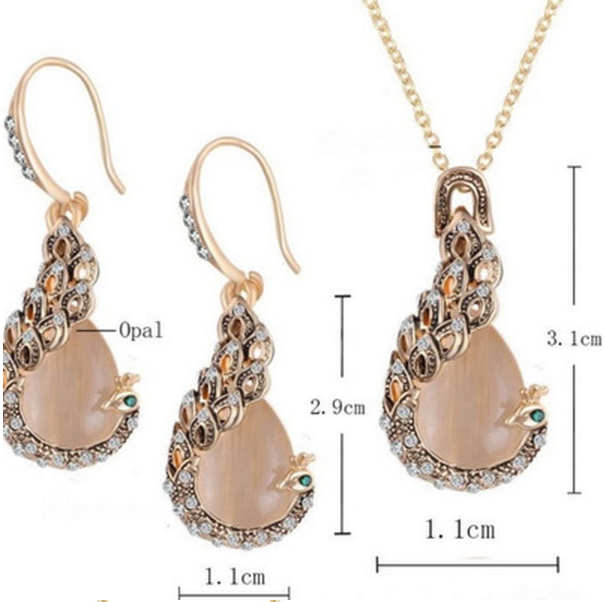 Elegant Water Drop Rhinestone Set