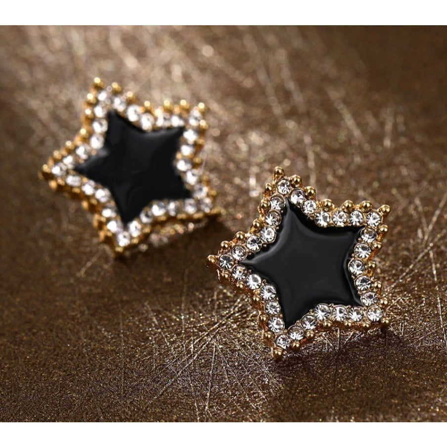 Star Crystal Women Small Stud Earrings