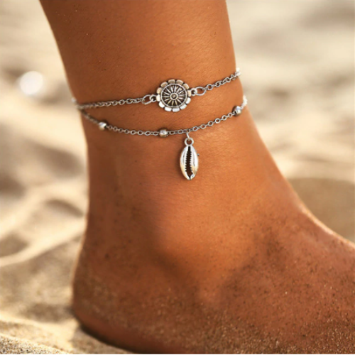 2 Adjustable Ankle Bracelets