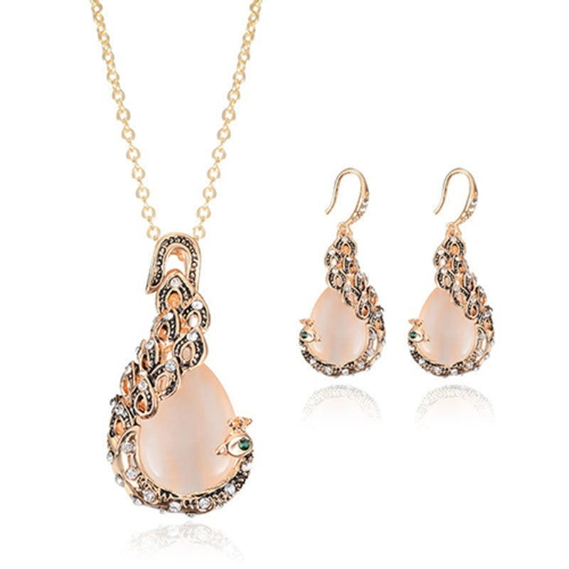 Elegant Water Drop Rhinestone Set