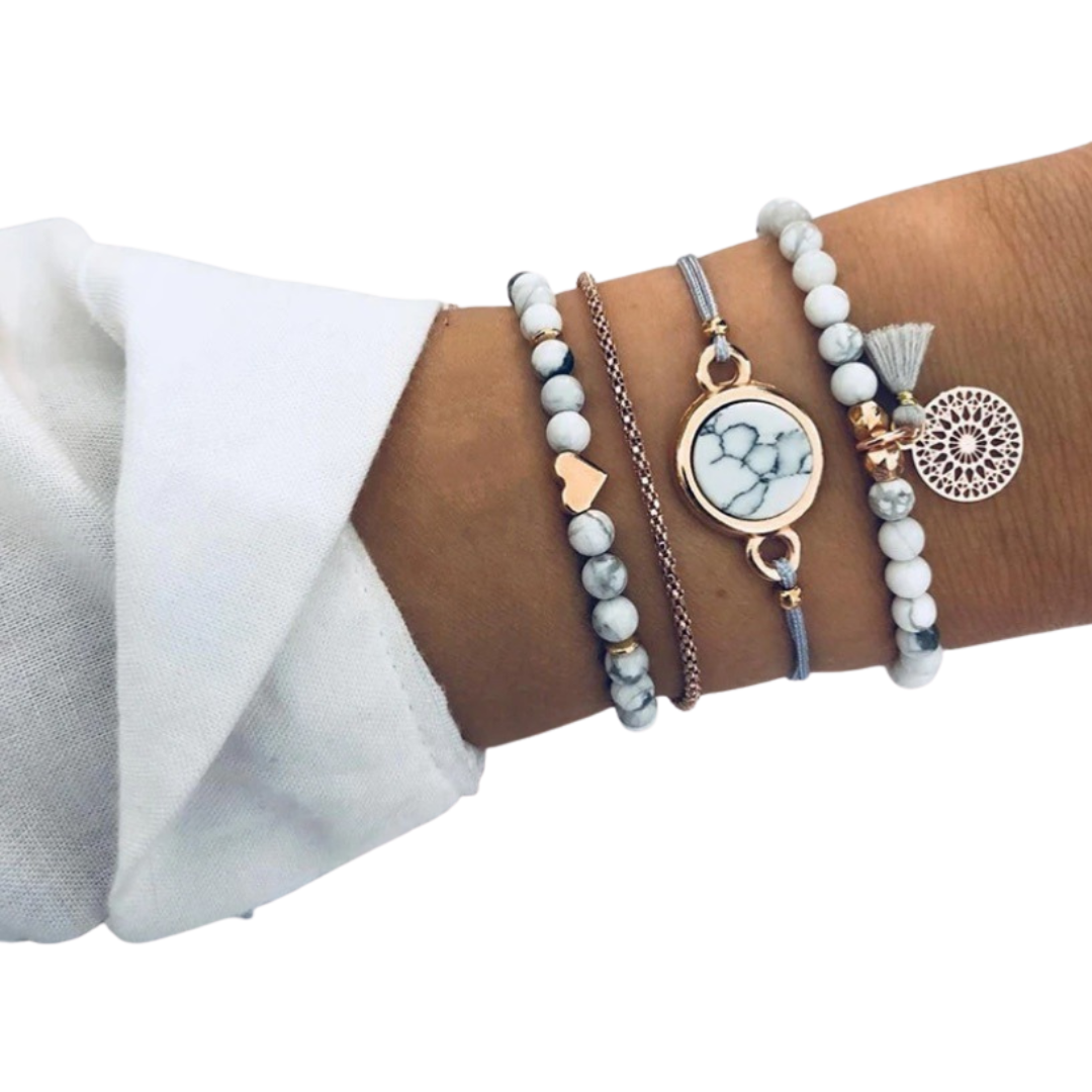 Sky Blue 4 Piece Bracelet Set