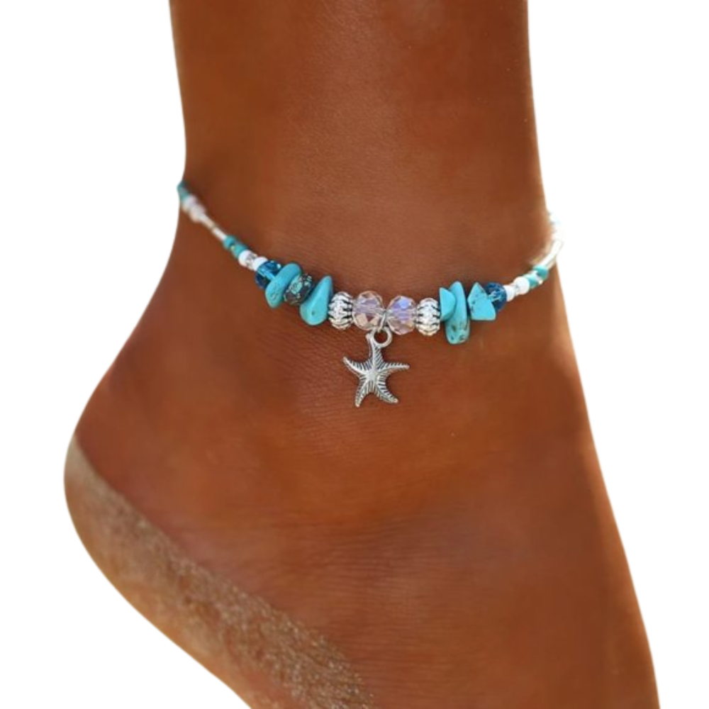 Blue & White Ankle Bracelet