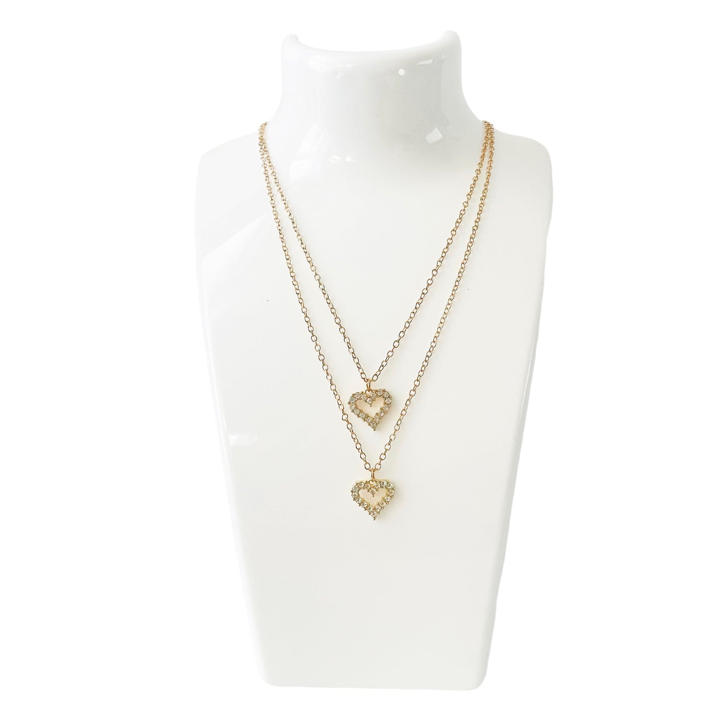 Multilayer Heart Gold Necklace