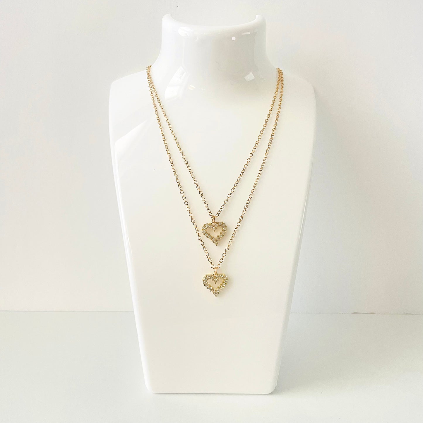 Multilayer Heart Gold Necklace