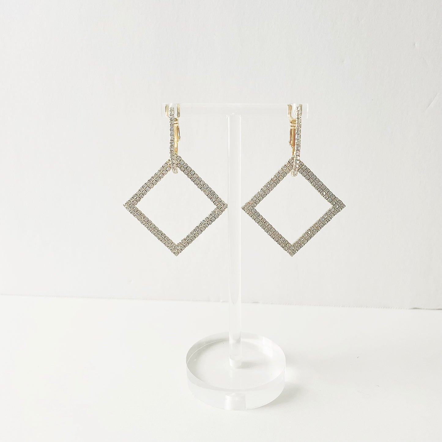 Square Dangle Women Gold Earring