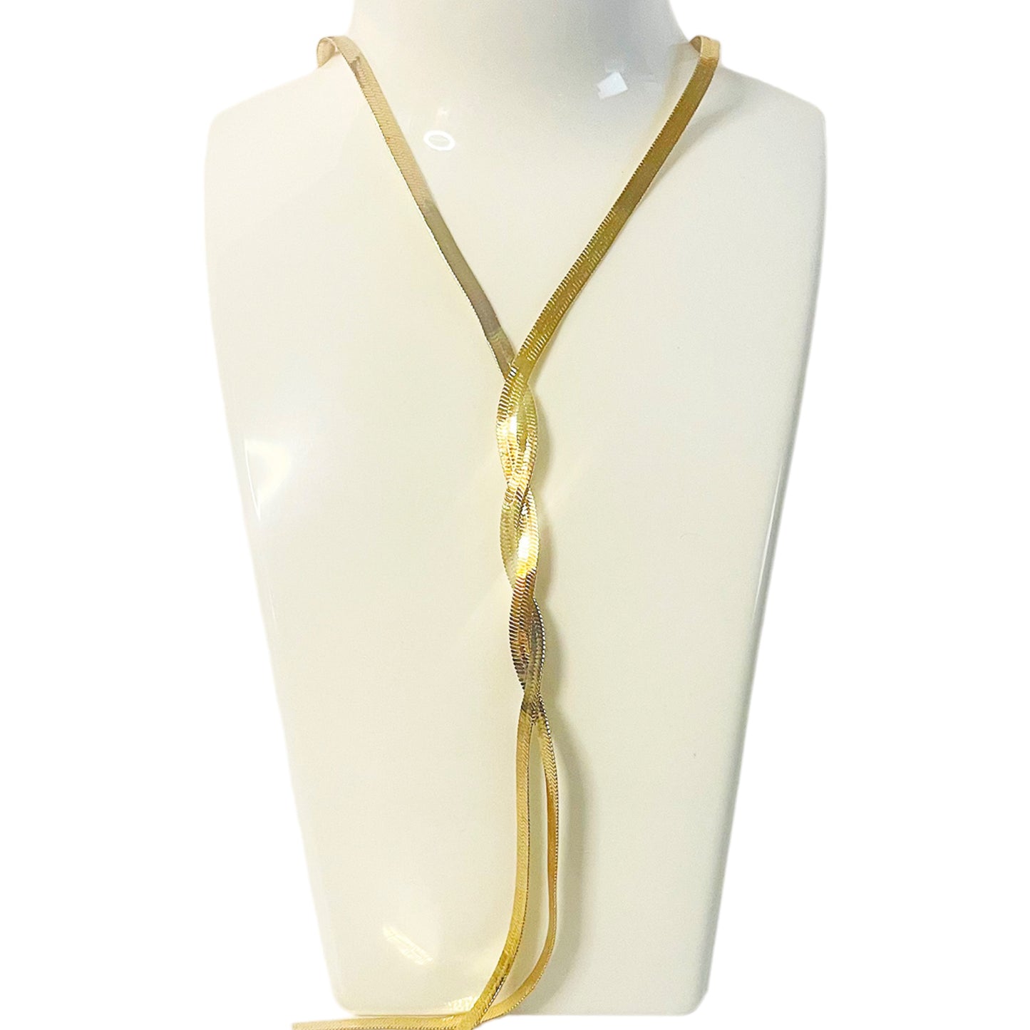 Adjustable Flat Snake Long Chain Necklace