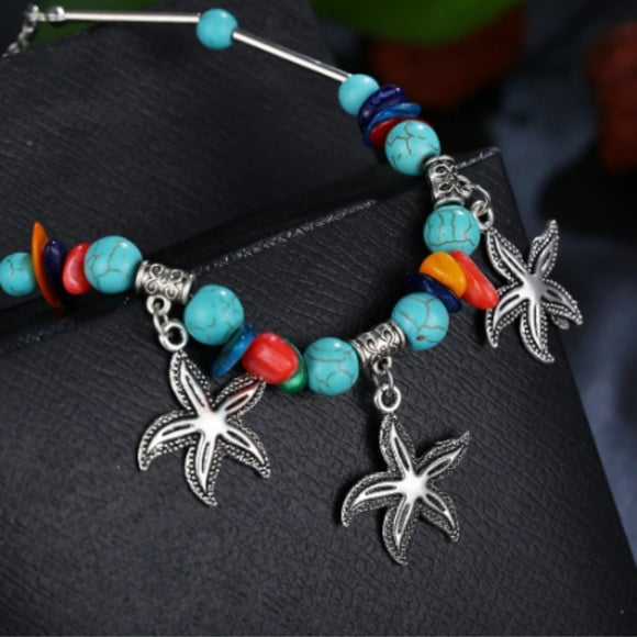 Starfish Beach Style Ankle Bracelet