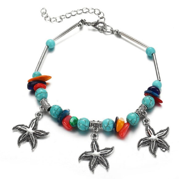 Starfish Beach Style Ankle Bracelet